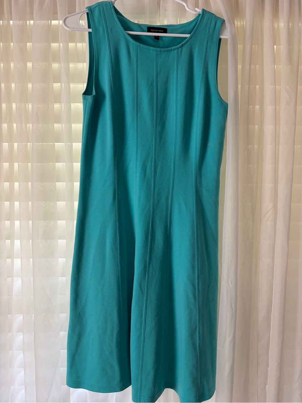 Spense Teal Sleeveless Midi A-Line Dress
